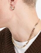 Designb Twisted Hoop And Stud Earring Set In Gold