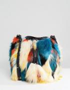 Ugg Lidiya Faux Fur Patchwork Bucket Bag - Multi