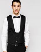 Selected Homme Skinny Wedding Vest With Stretch - Black