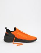 Asos Design Sneakers In Orange Mesh - Orange