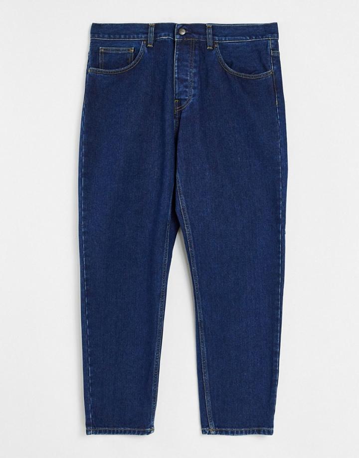 Carhartt Wip Newel Relaxed Taper Jeans In Blue Stone Wash-blues