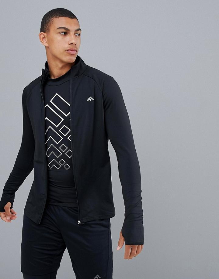 First Running Full Zip Sweat - Black