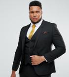 Asos Design Plus Skinny Suit Jacket In Black