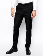 Asos Slim Fit Wool Rich Pants - Black