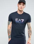 Emporio Armani Ea7 T-shirt With Shadow Logo In Navy - Navy