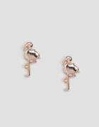Asos Flamingo Stud Earrings - Copper