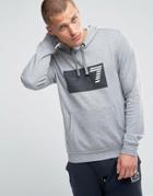 Emporio Armani Ea7 Hoodie With Block Logo In Gray - Gray