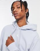 Calvin Klein Jeans Cut Off Two Tone Logo Hoodie In Light Blue-black