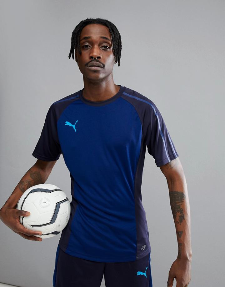 Puma Soccer Evotrg Training T-shirt In Navy 65533750 - Navy