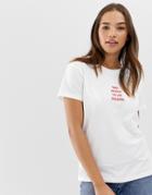 Blend She Slogan T-shirt - White