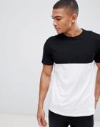 New Look Color Block T-shirt In Black And White