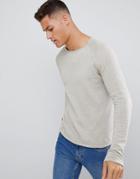 Jack & Jones Essentials Knitted Sweater With Roll Hem - Cream
