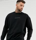 Good For Nothing Oversized Sweatshirt In Black With Logo