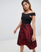 Ax Paris 2-in-1 Skater Midi Dress - Multi