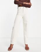 Topshop Cord Baggy Jean In Ecru - Part Of A Set-neutral