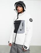 Surfanic Project X Overhead Technical Ski Jacket In White