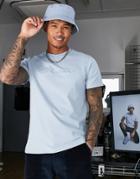 Closure Printed Logo T-shirt In Light Blue-blues