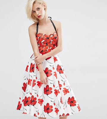 Horrockses Printed Floral Halter Midi Dress - Multi