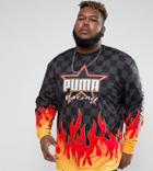 Puma Plus Long Sleeve Top With Flame Print Exclusive To Asos 57659701 - Black