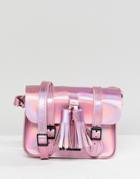 Dr Martens Leather 7 Mini Iridescent Satchel - Pink