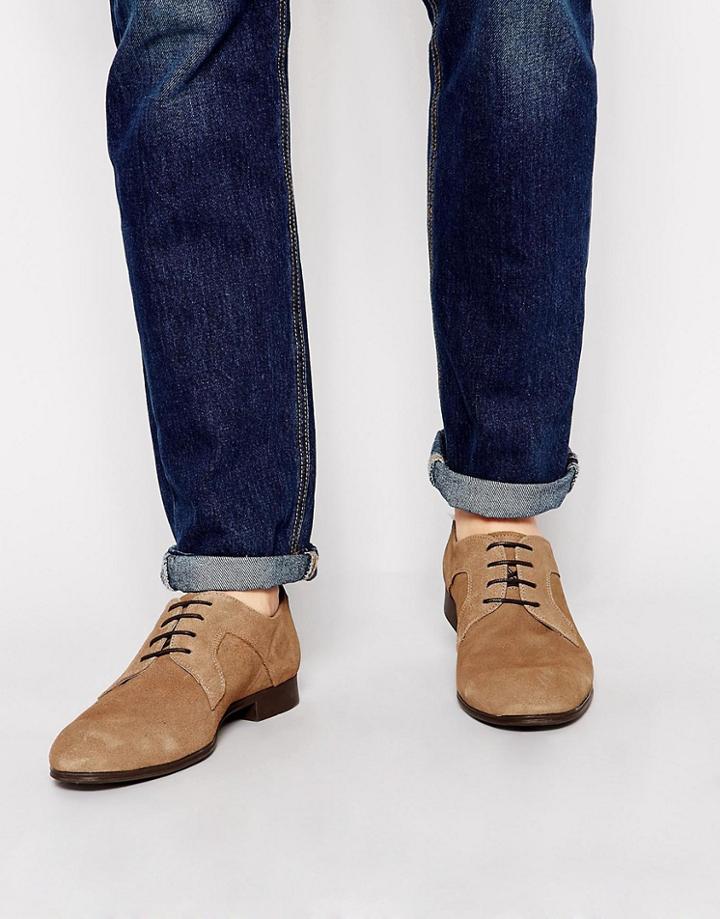 Selected Homme Latin Suede Derby Shoes - Brown
