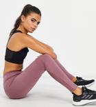 Asos 4505 Petite Icon Legging With Bum-sculpting Seam Detail And Pocket-purple