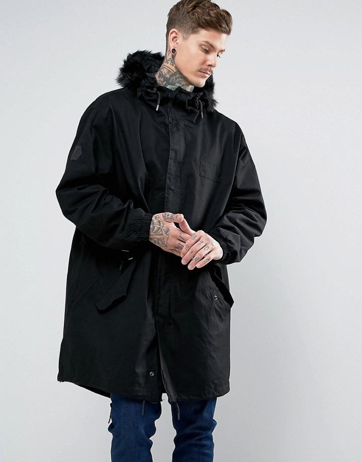 Bellfield Cacoon Parka - Black