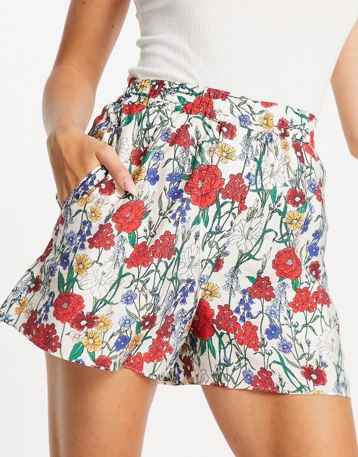 & Other Stories Shorts In Floral Print-red