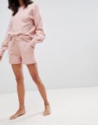 Micha Lounge Knitted Shorts With Roll Hem Two-piece - Pink