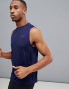 Asos 4505 Training Sleeveless T-shirt With Quick Dry In Navy - Navy