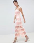 C By Cubic Striped Lace Maxi Dress - Pink
