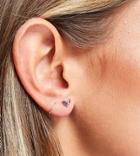 Kingsley Ryan Amethyst Crystal Mini Stud Earrings In Sterling Silver Gold Plate
