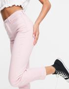 New Look Mom Jeans In Pastel Pink