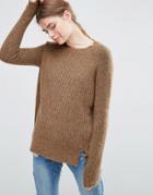 Asos Sweater In Wool Mix - Beige