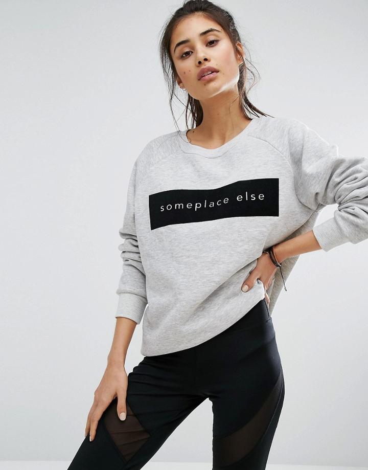 Minkpink Move Some Place Else Sweatshirt - Gray