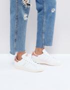 Adidas Originals White And Coral Stan Smith Sneakers - White