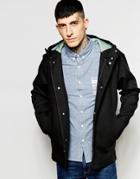 Only & Sons Bonded Cotton Hooded Jacket - Black