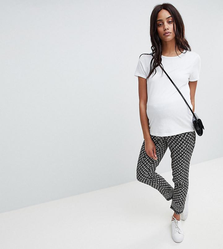 New Look Maternity Printed Tassel Jogger - Black