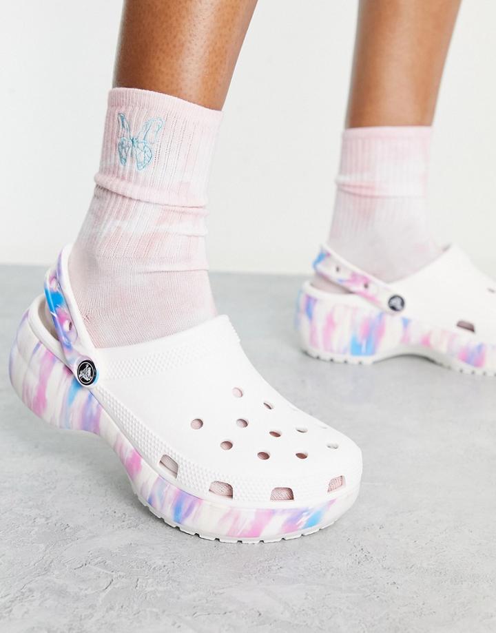 Crocs Classic Platform Clogs In Dream-multi