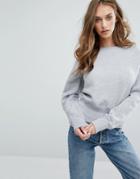 Missguided Round Neck Sweatshirt - Gray