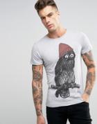 Blend Owl Beanie Slim T-shirt - Gray