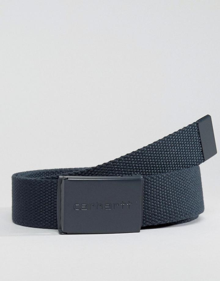 Carhartt Wip Woven Belt With Tonal Buckle - Navy