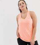 Only Play Plus Logo Back Training Tank - Pink
