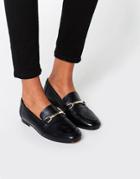 Asos Movement Leather Loafers - Black