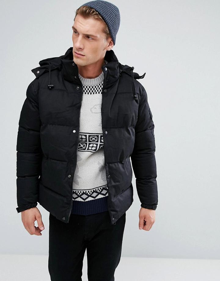 Bellfield Hooded Padded Jacket - Black