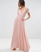 Asos Kate Lace Embellished Trim Maxi Dress - Pink