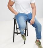Loyalty And Faith Plus Regular Stretch Fit Jeans In Midwash - Blue