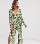 Unique21 Tropical Print Beach Jumpsuit - Multi