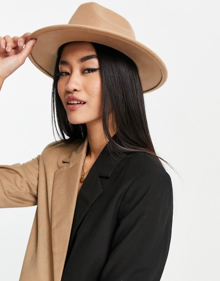 In The Style X Perrie Sian Fedora Hat In Cream-white