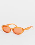 Topshop Oval Pop Color Sunglasses-orange